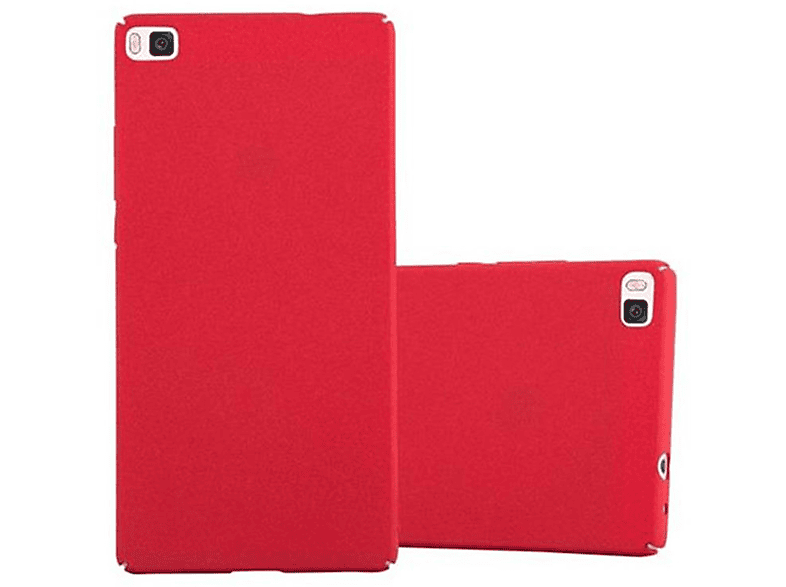 CADORABO Custodia Con Chiusura Magnetica E 3 Slot Per Carte, Custodia Per Cellulare Per ASCEND P7 Rosso Cremisi 77215040