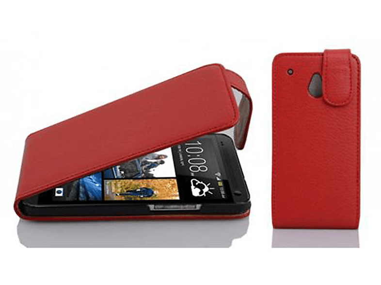 HTC, Flip Flip ONE CADORABO Style, Schutzhülle INFERNO MINI, Cover, ROT M4 im