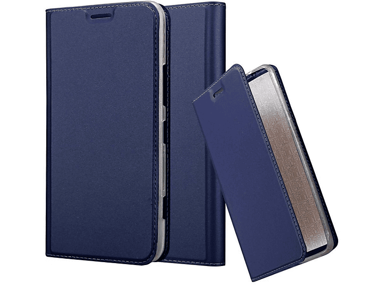 CADORABO Book CLASSY Handyhülle Nokia, 1320, Lumia Bookcover, Style, DUNKEL BLAU Classy