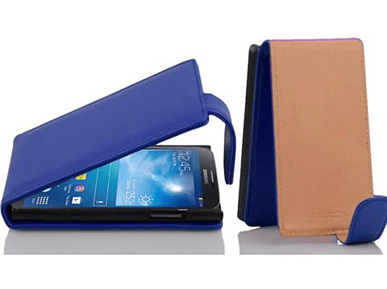 Flip MEGA 6.3, KÖNIGS Flip Galaxy CADORABO Style, Schutzhülle im Cover, BLAU Samsung,