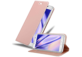 carcasa de móvil  - Funda libro para Móvil - Carcasa protección resistente de estilo libro CADORABO, Samsung, Galaxy NOTE 5, classy oro rosa