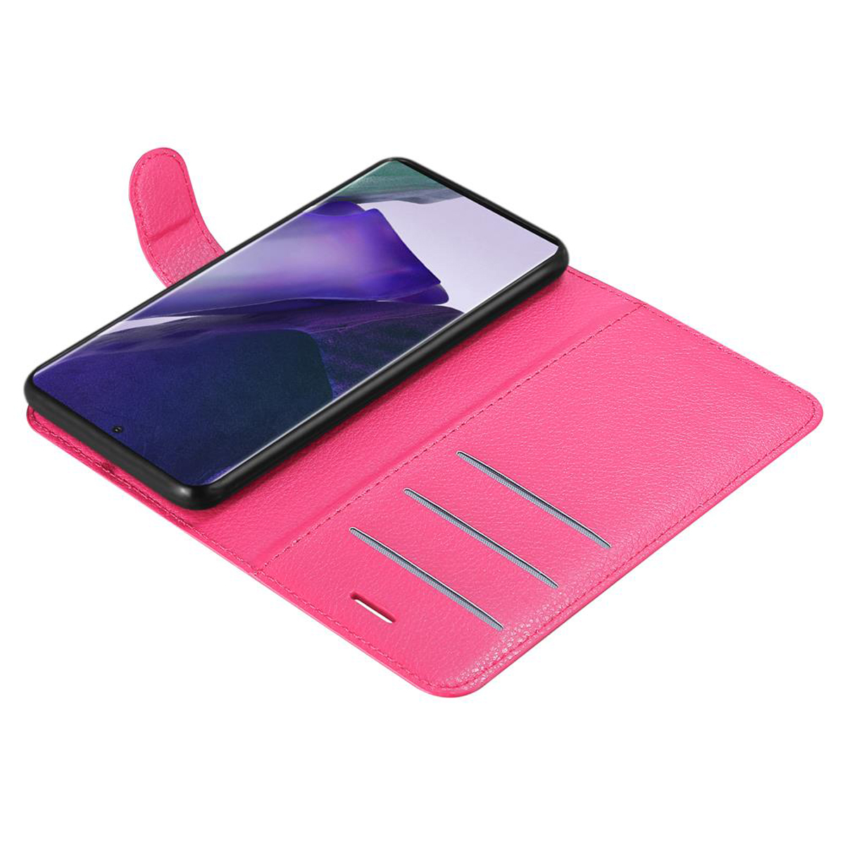 PLUS, 20 Standfunktion, Hülle PINK Samsung, Book CHERRY Bookcover, Galaxy NOTE CADORABO