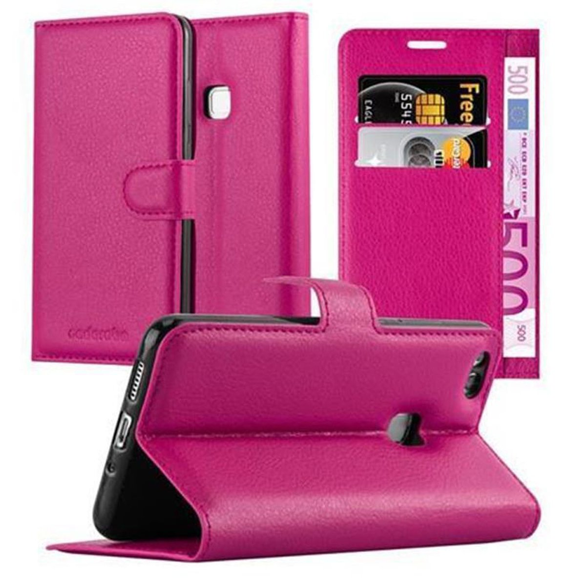 LITE, Book Standfunktion, PINK CADORABO Hülle P10 CHERRY Bookcover, Huawei,