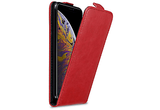 carcasa de móvil Funda flip cover para Móvil - Carcasa protección resistente de estilo Flip;CADORABO, Apple, iPhone XS MAX, rojo manzana