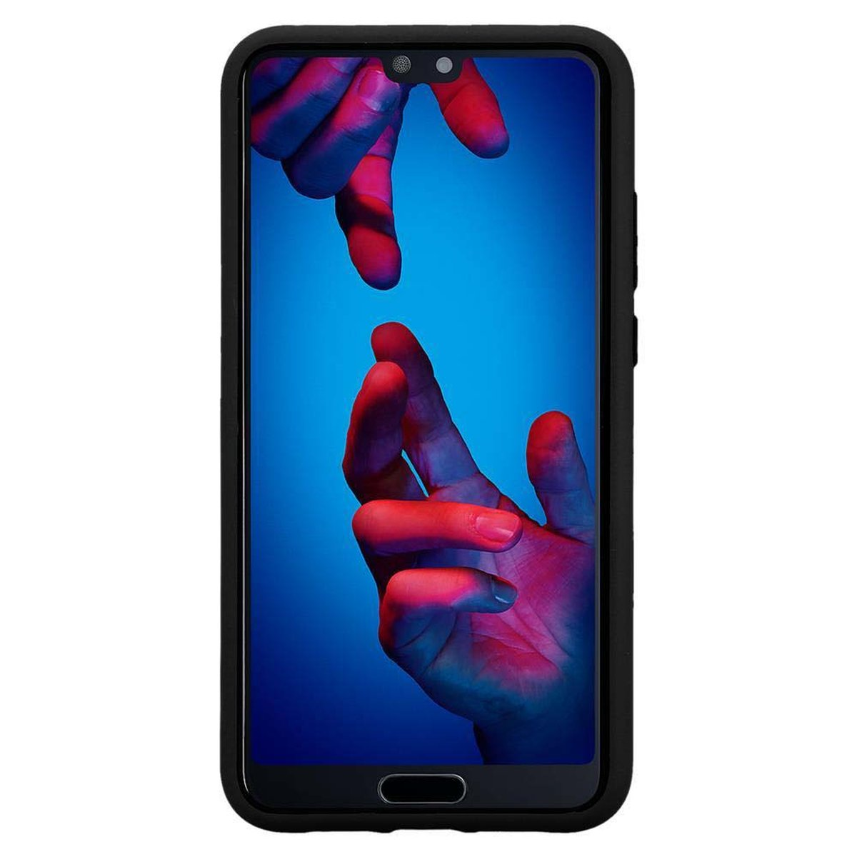 Hybrid Huawei, ONYX Backcover, Schutz, SCHWARZ P20, Hülle CADORABO 3-in-1