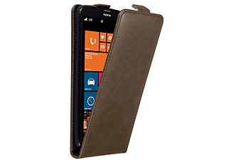 carcasa de móvil Funda flip cover para Móvil - Carcasa protección resistente de estilo Flip;CADORABO, Nokia, Lumia 1320, 80 café