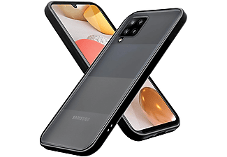 carcasa de móvil  - Funda para móvil de plástico duro y TPU Silicona - carcasa híbrida CADORABO, Samsung, Galaxy A42 5G, mate negro