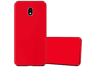 carcasa de móvil Funda rígida para móvil de plástico duro – Carcasa Hard Cover protección;CADORABO, Samsung, Galaxy J3 2017, metal rojo