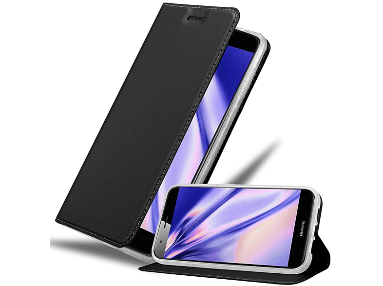 / Huawei, Handyhülle CLASSY G7 G8 PLUS Classy ASCEND SCHWARZ Style, / CADORABO GX8, Bookcover, Book