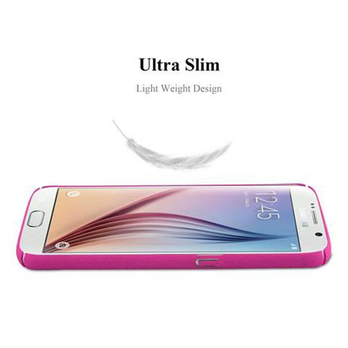 S6, PINK Hülle im Galaxy Case FROSTY Samsung, Backcover, Hard Style, CADORABO Frosty