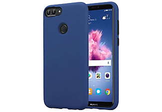 carcasa de móvil Funda rígida para móvil de plástico duro y TPU – Carcasa Híbrida;CADORABO, Huawei, P SMART 2018 / Enjoy 7S, azul oscuro