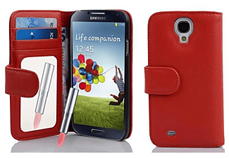 carcasa de móvil Funda libro para Móvil - Carcasa protección resistente de estilo libro;CADORABO, Samsung, Galaxy S4, rojo cayena