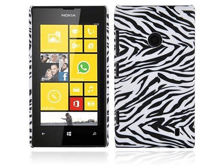 520 im / Lumia ZEBRA Backcover, 521, Schutzhülle Hard trendigen Design, CADORABO Case Nokia, Hülle