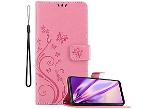 carcasa de móvil  - Funda libro para Móvil - Carcasa protección resistente de estilo libro CADORABO, Samsung, Galaxy A11 / M11, rosa floral
