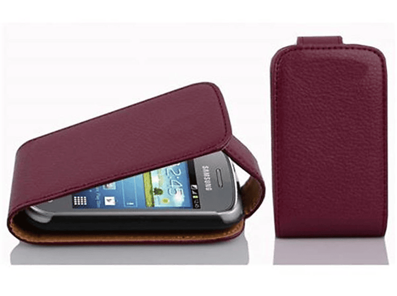 POCKET Samsung, CADORABO LILA im NEO, Flip Galaxy Flip BORDEAUX Style, Cover, Schutzhülle