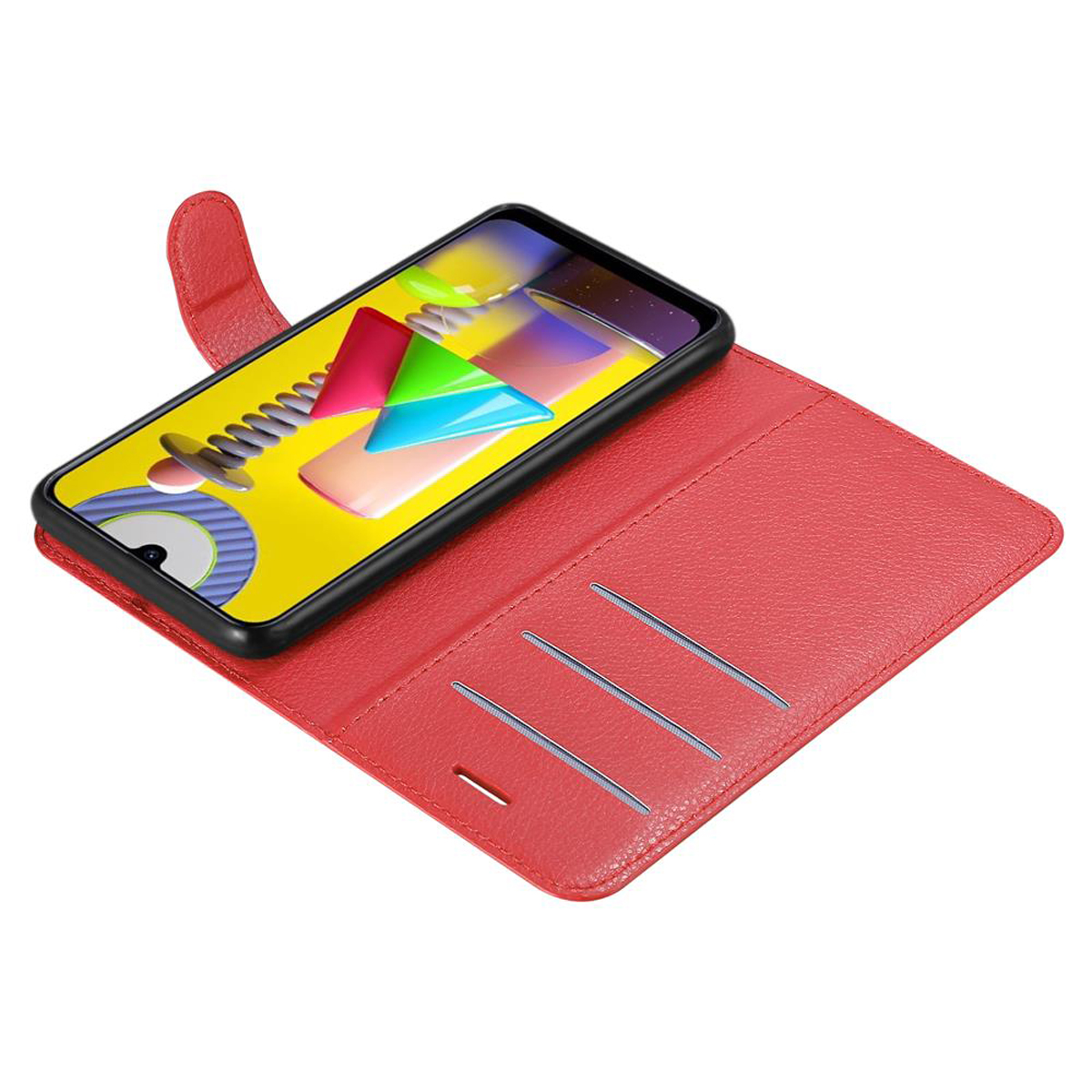 CADORABO Hülle Standfunktion, Bookcover, Samsung, Book KARMIN Galaxy ROT M31,