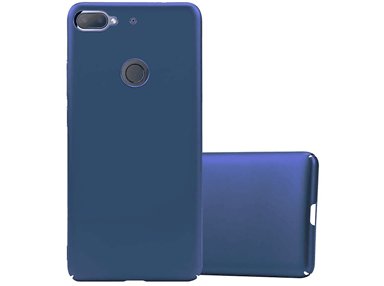 CADORABO Hülle im Hard Case Matt Metall Style, Backcover, HTC, Desire 12 PLUS, METALL BLAU