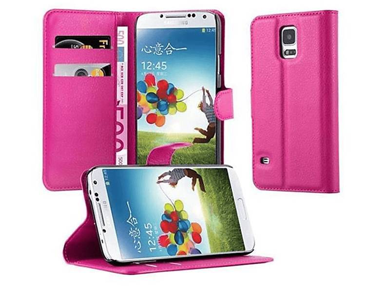 CADORABO Book Hülle Standfunktion, Bookcover, Samsung, Galaxy S5 / S5 NEO, CHERRY PINK