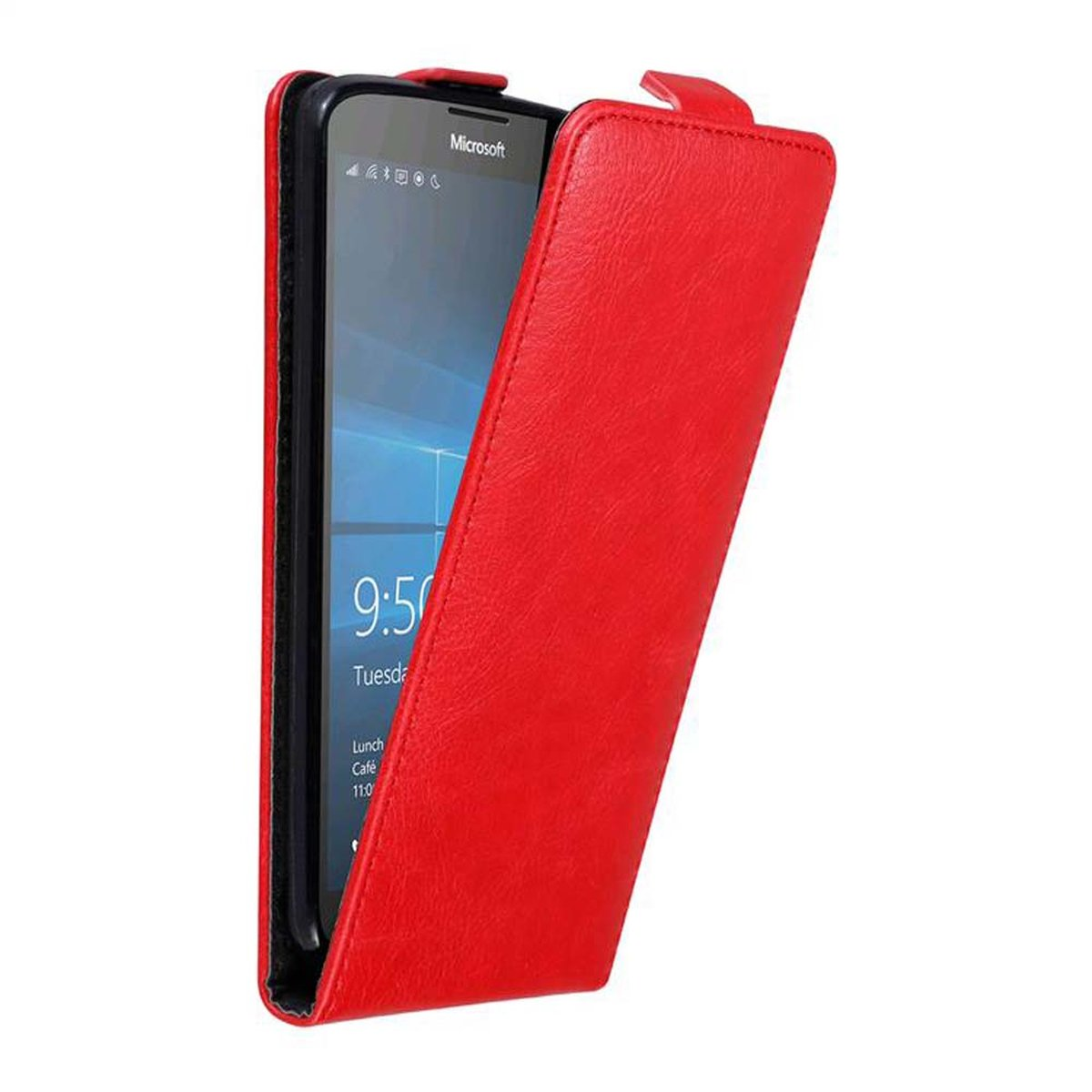 CADORABO Hülle im Style, ROT APFEL 950 XL, Flip Lumia Nokia, Cover, Flip