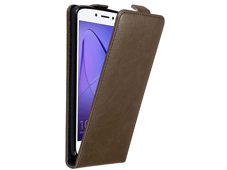 CADORABO Hülle im Flip Style, Flip Cover, Honor, 6A, KAFFEE BRAUN