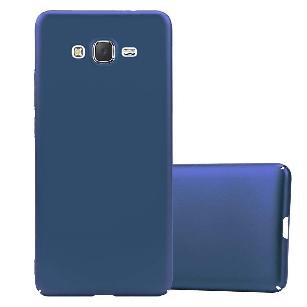 Galaxy Style, CADORABO Hard Case Matt Hülle Metall BLAU 2015, J7 Backcover, Samsung, im METALL