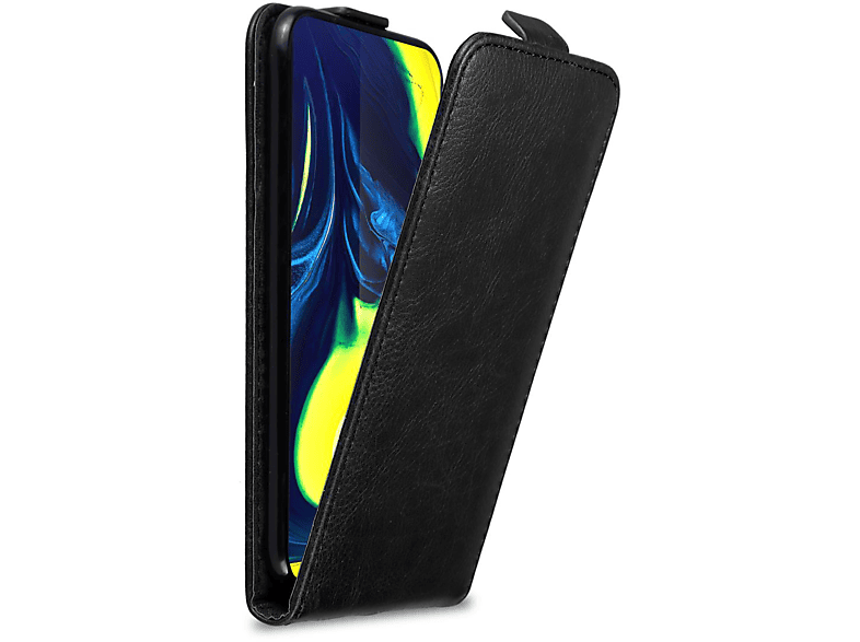 CADORABO Hülle im Flip Style, Flip Cover, Samsung, Galaxy A80 / A90 4G, NACHT SCHWARZ