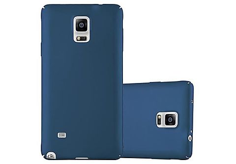 carcasa de móvil  - Funda rígida para móvil de plástico duro – Carcasa Hard Cover protección CADORABO, Samsung, Galaxy NOTE 4, metal azul