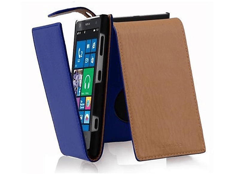 CADORABO Schutzhülle 1020, im BLAU Lumia Cover, KÖNIGS Flip Nokia, Flip Style