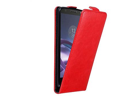 carcasa de móvil  - Funda flip cover para Móvil - Carcasa protección resistente de estilo Flip CADORABO, Motorola, MOTO Z, rojo manzana
