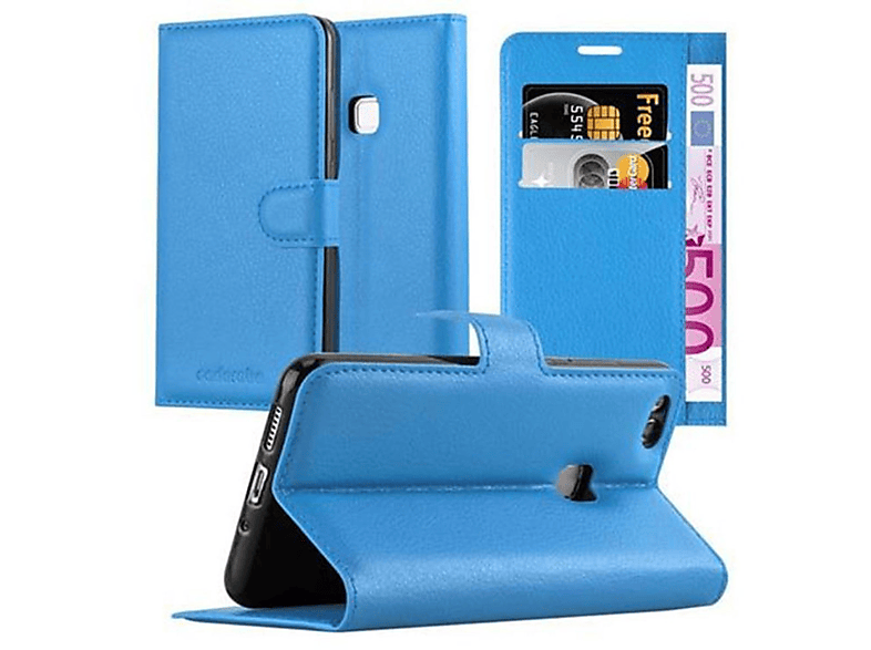 CADORABO Book Hülle Standfunktion, Bookcover, Huawei, P10 LITE, PASTELL BLAU