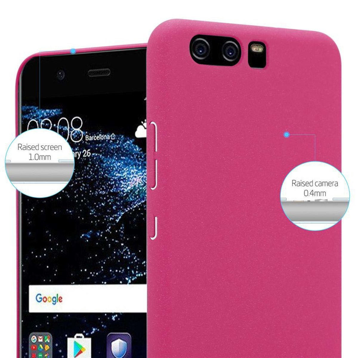 FROSTY Hülle Huawei, PINK Backcover, CADORABO im P10, Case Frosty Style, Hard