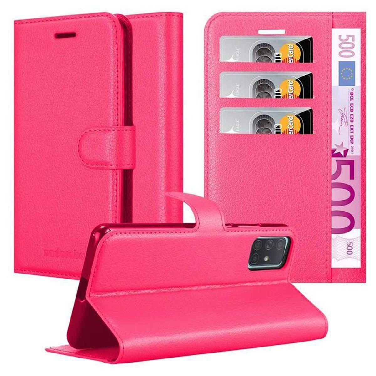 CADORABO Book Bookcover, Galaxy Standfunktion, 5G, PINK Samsung, Hülle CHERRY A71
