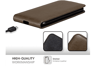 carcasa de móvil  - Funda libro para Móvil - Carcasa protección resistente de estilo libro CADORABO, Samsung, Galaxy A31, 80 café