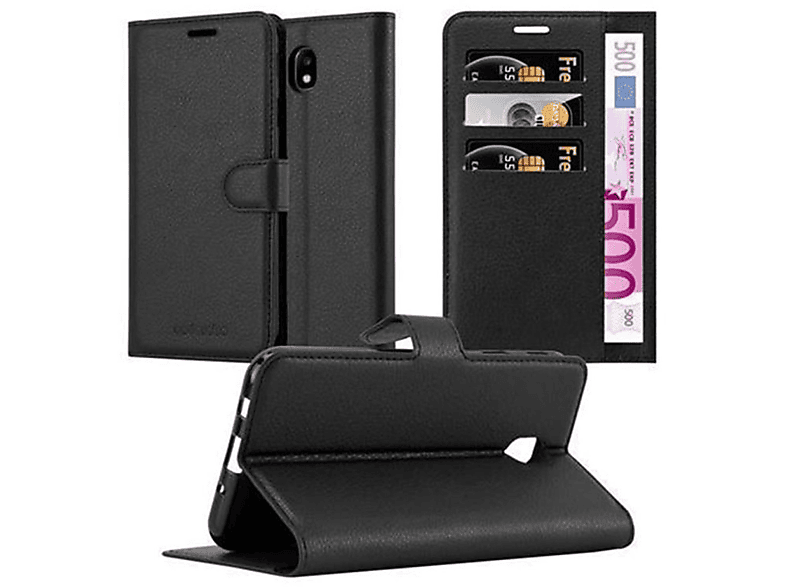 CADORABO Book Hülle Standfunktion, Samsung, Galaxy J5 2017, Bookcover, SCHWARZ PHANTOM