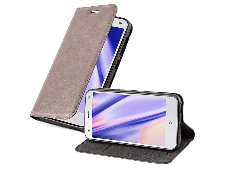 Cadorabo Custodia Libro Portafoglio Per MEIZU 16, Pelle Sintetica Marrone, Con Chiusura Magnetica, Slot Carte E Funzione Stand