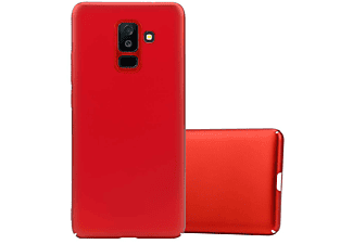 carcasa de móvil Funda rígida para móvil de plástico duro – Carcasa Hard Cover protección;CADORABO, Samsung, Galaxy A6 PLUS 2018, metal rojo