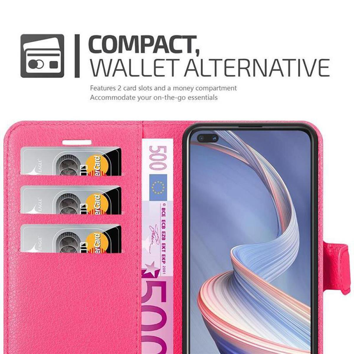 Oppo, Standfunktion, A92s, CHERRY CADORABO Hülle Bookcover, Book PINK