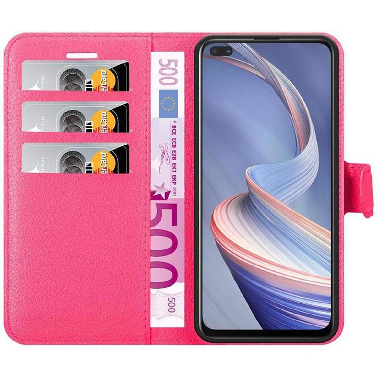 Oppo, Standfunktion, A92s, CHERRY CADORABO Hülle Bookcover, Book PINK