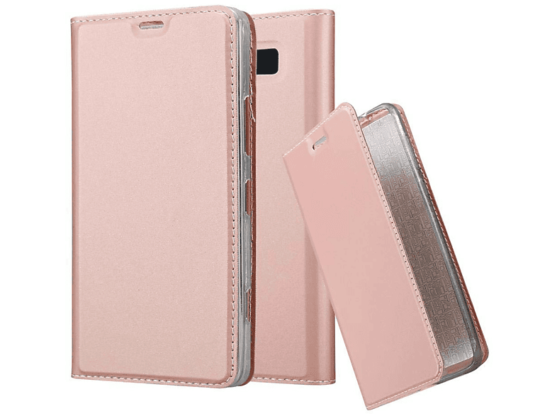 Lumia ROSÉ Handyhülle Bookcover, CLASSY 950, CADORABO Classy Book GOLD Style, Nokia,