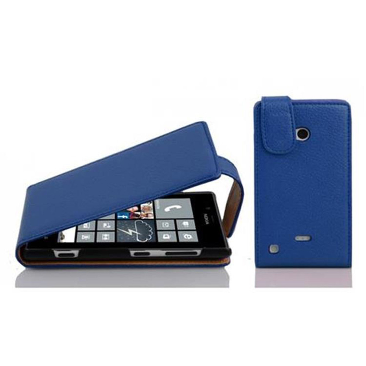 Nokia, Lumia CADORABO im Schutzhülle Flip Flip KÖNIGS BLAU Style, Cover, 720,