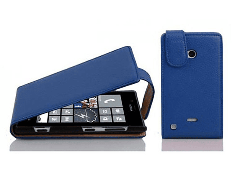 CADORABO Schutzhülle Cover, Style, Lumia Flip KÖNIGS Nokia, im Flip BLAU 720