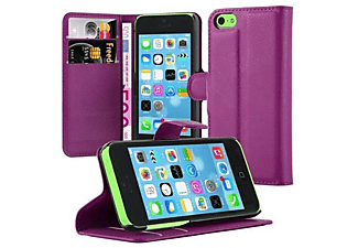 carcasa de móvil Funda libro para Móvil - Carcasa protección resistente de estilo libro;CADORABO, Apple, iPhone 5C, violeta de manganeso
