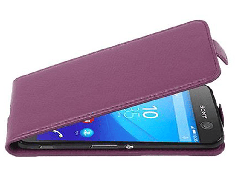 CADORABO Schutzhülle im Flip Cover, Style, Xperia Sony, Flip LILA BORDEAUX M5