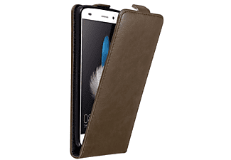 carcasa de móvil Funda flip cover para Móvil - Carcasa protección resistente de estilo Flip;CADORABO, Huawei, P8 LITE, 80 café