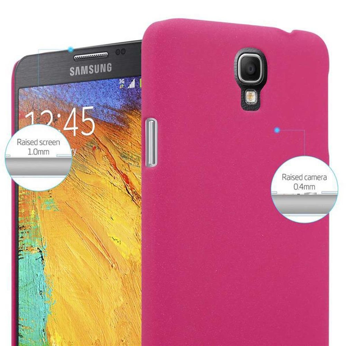 Backcover, Galaxy 3 Samsung, Style, PINK im Hülle NEO, Case Hard Frosty CADORABO FROSTY NOTE