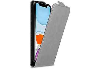 carcasa de móvil  - Funda libro para Móvil - Carcasa protección resistente de estilo libro CADORABO, Apple, iPhone 11, gris titanio