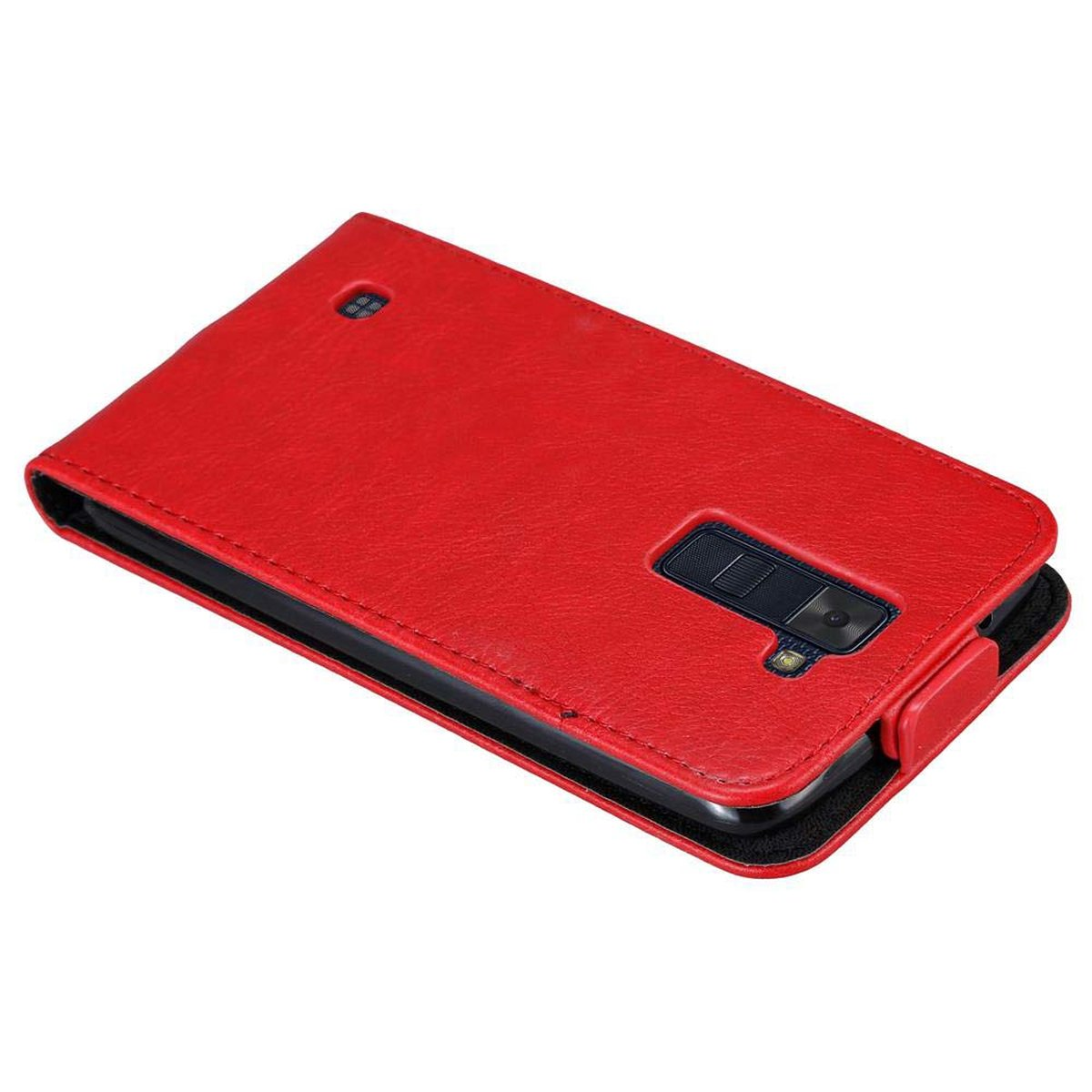 CADORABO Hülle 2016, K8 Flip ROT Cover, Style, APFEL im LG, Flip