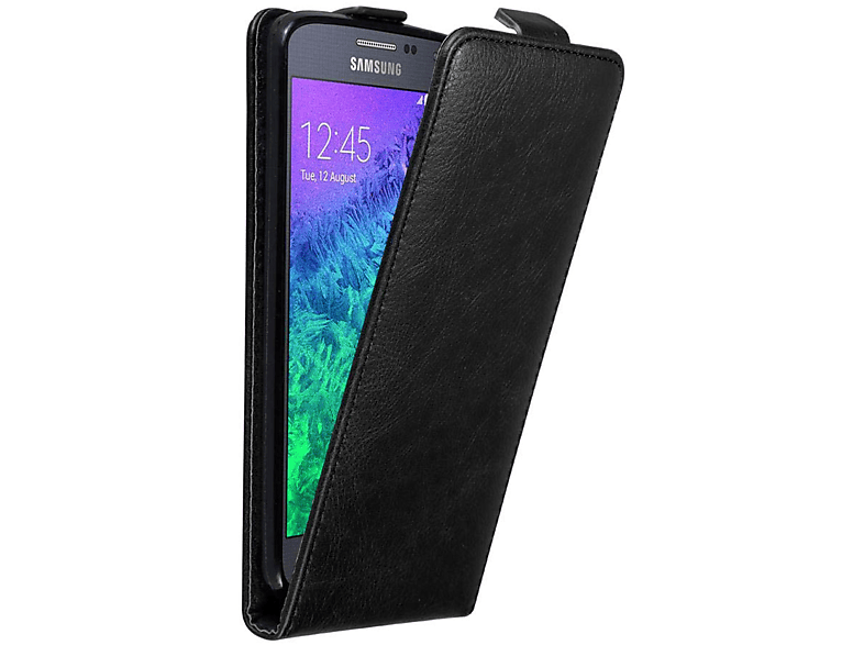 CADORABO Hülle im Samsung, NACHT Cover, Flip Flip Galaxy SCHWARZ ALPHA, Style