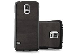 carcasa de móvil Funda rígida para móvil de plástico duro – Carcasa Hard Cover protección;CADORABO, Samsung, Galaxy S5 / S5 NEO, woody negro