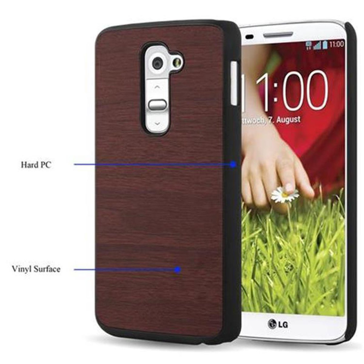 KAFFEE Style, Case Hülle G2, Hard Backcover, LG, WOODY CADORABO Woody